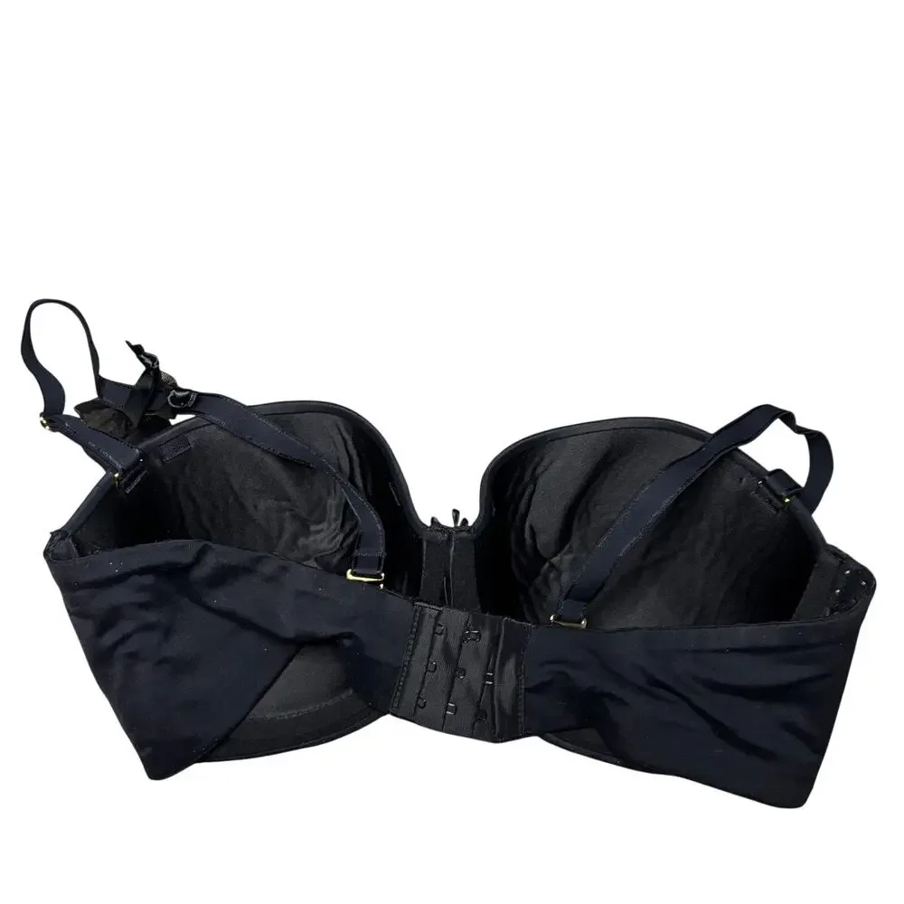 NEW Soma Embraceable Strapless Bra 38DD Black Full Coverage Convertible Smooth